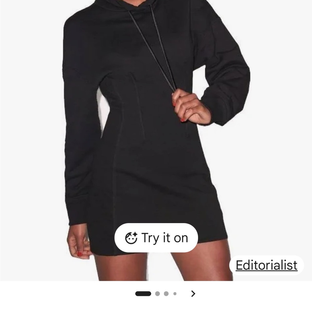 Fleur du Mal Hoodie corset dress black